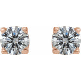 14K Rose 1/4 CTW Natural Diamond Stud Earrings